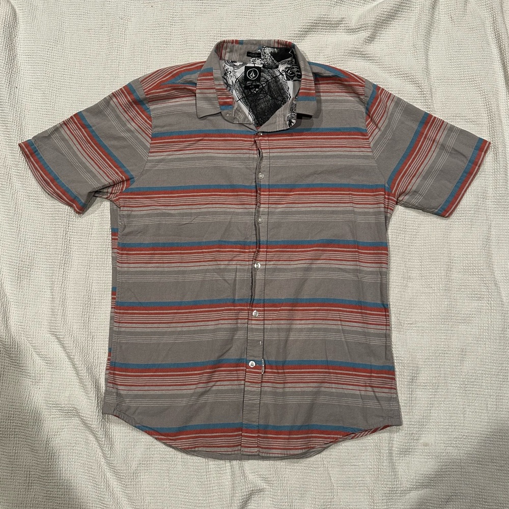 Men’s Volcom Striped Button Down Shirt